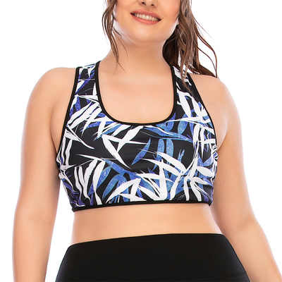 2pcs Plus Size Yoga Sets Shockproof Non See Through Sports Bra And Leggings Set