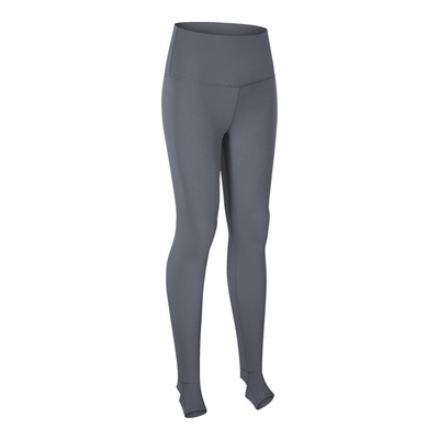 Foot Stepping Yoga Pants Capri Solid Color Slim Fit High Waist Training Leggings